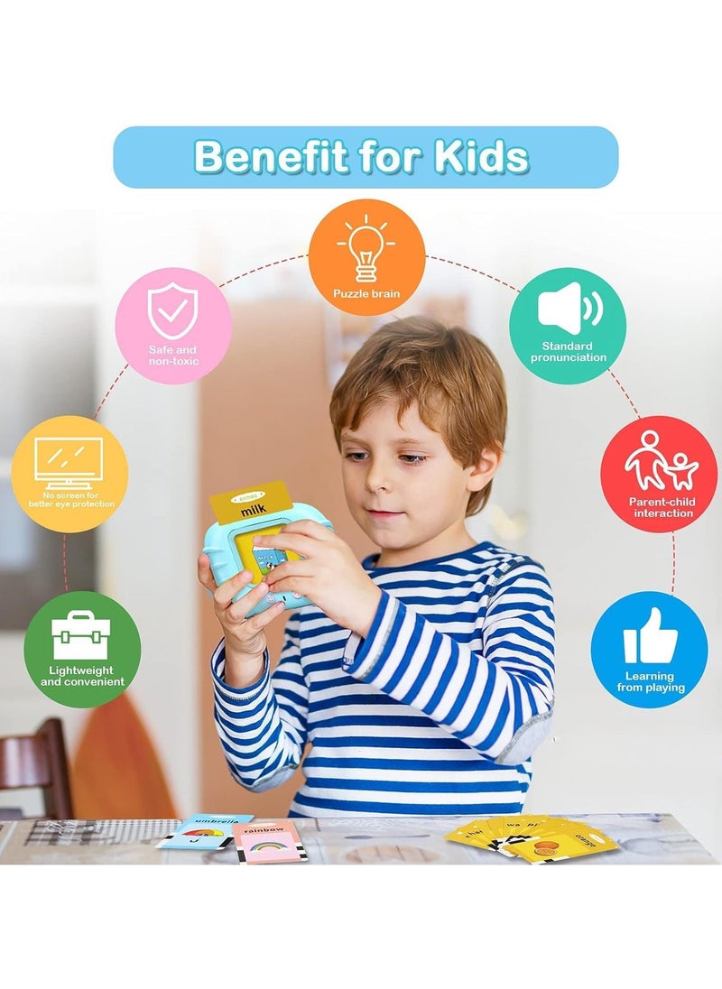 QSHOP - English and Arabic language learning toys for boys and girls aged 3 4 5 6 years, flash cards with 224 words for speech therapy and autism for children with autism, Montessori toys - Image 1