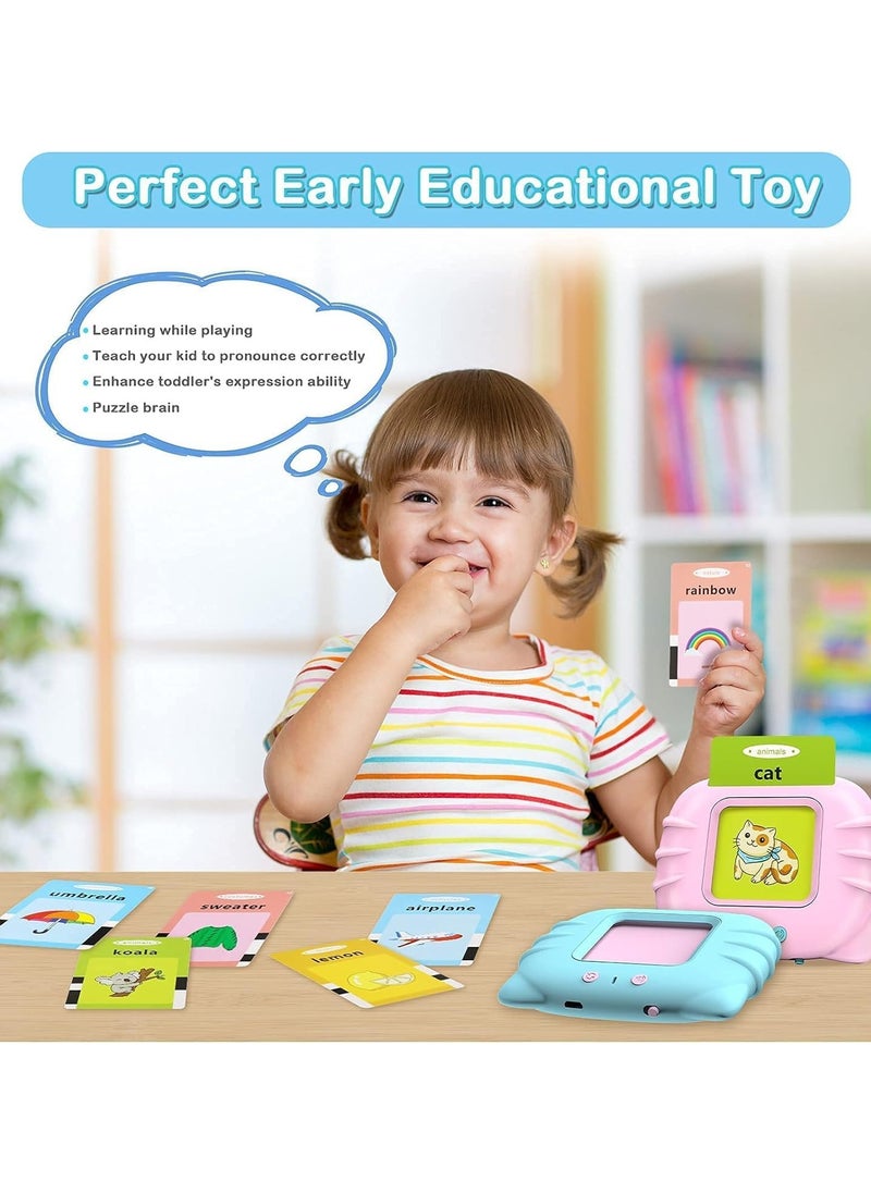 QSHOP - English and Arabic language learning toys for boys and girls aged 3 4 5 6 years, flash cards with 224 words for speech therapy and autism for children with autism, Montessori toys - Image 1