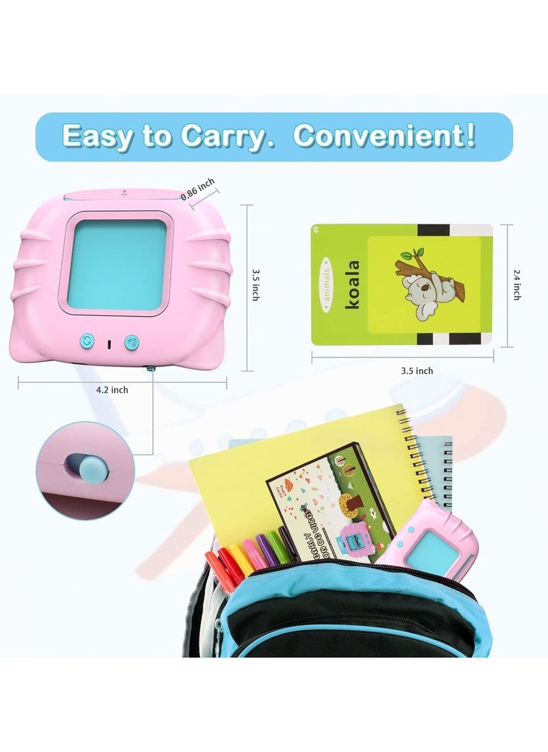 QSHOP - English and Arabic language learning toys for boys and girls aged 3 4 5 6 years, flash cards with 224 words for speech therapy and autism for children with autism, Montessori toys - Image 1
