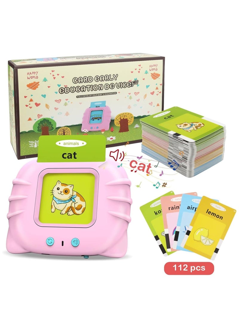 QSHOP - English and Arabic language learning toys for boys and girls aged 3 4 5 6 years, flash cards with 224 words for speech therapy and autism for children with autism, Montessori toys - Image 1