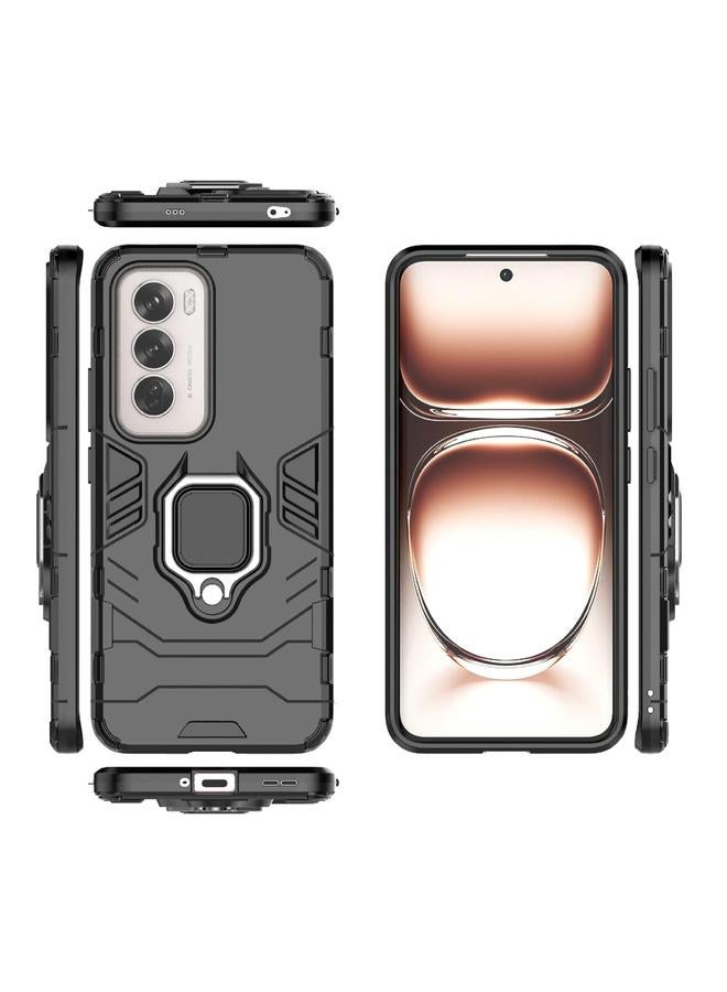 اس-توب جراب لهاتف OPPO Reno12 Global مصنوع من مادة PC + TPU وحافظة هاتف واقية مقاومة للصدمات مع حامل حلقي مغناطيسي - Image 3