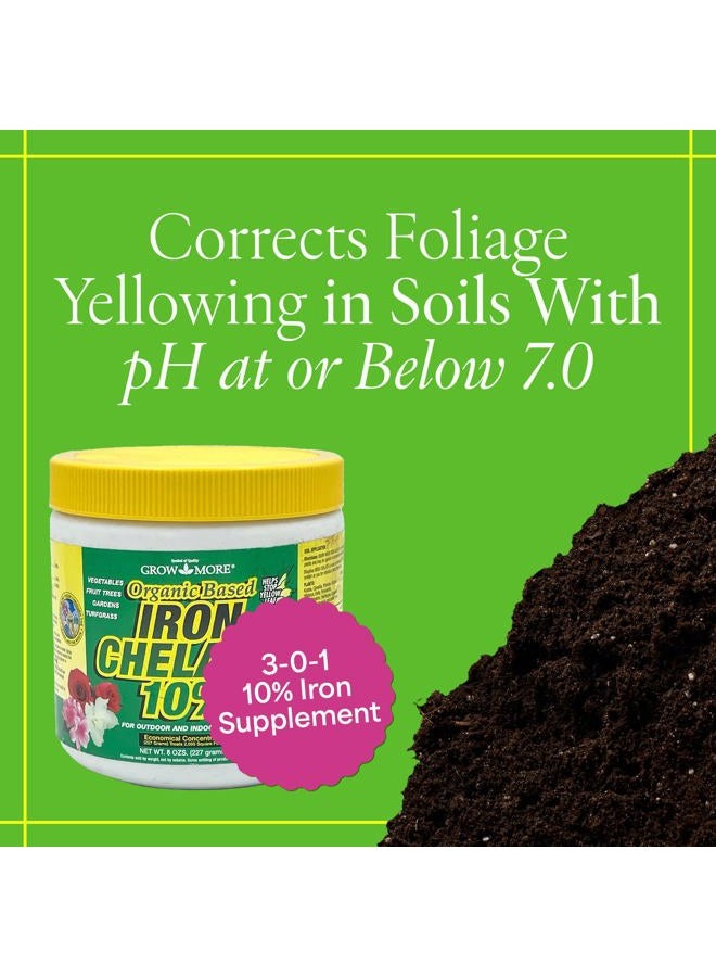 Grow More 3-0-1 Organic Iron Chelate Concentrate (10%) for Greener Plants & Lawns - 8oz of Water Soluble Chelated Iron Supplement for Indoor & Outdoor Plants, Trees, & Lawns  - Image 2