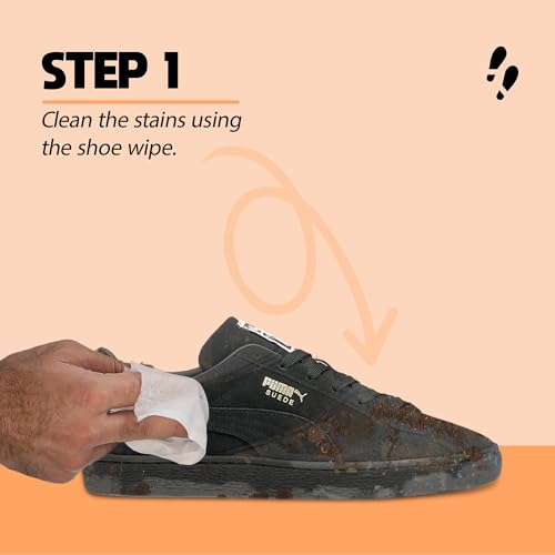 Shoe mistri Shoe Cleaner(2 Wipes) and Black Renovator (Shoe Liquid Polish), Shoe Care Spray, Shoe Dirt & Stain Remover - Suede, Nubuck, Canvas, Knit and most other absorbent Fabrics - 100 Ml - Image 3
