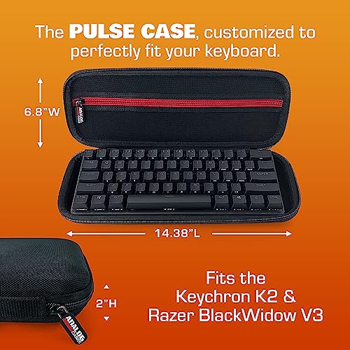 ANALOG CASES Keychron K2 Mechanical Keyboard Case, fits Razer BlackWidow V3 Mini Gaming Keyboard - Custom-Fitted Compact PULSE Hard Case for Travel - Image 5