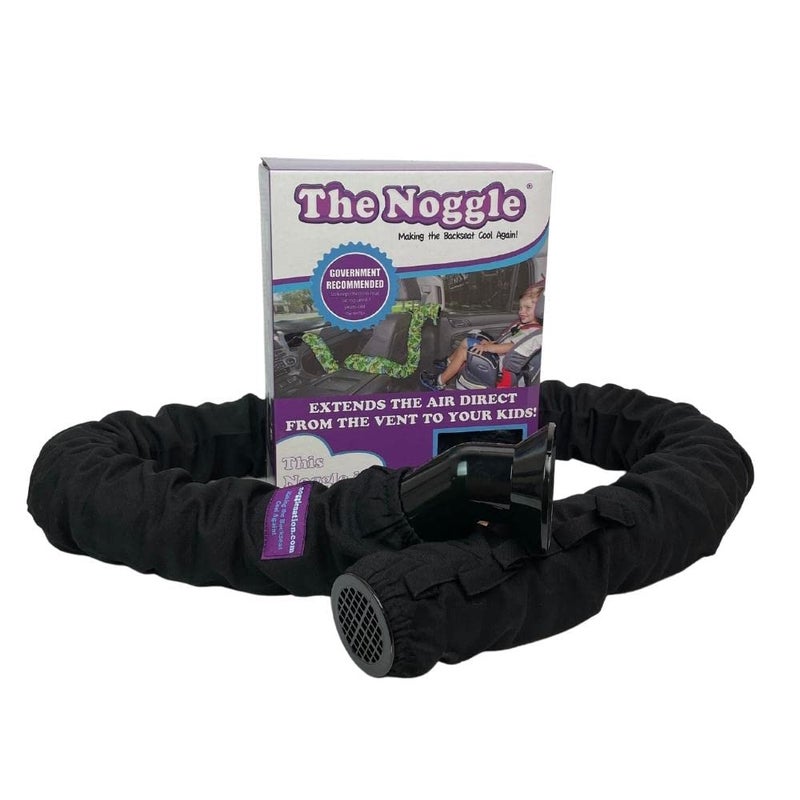 Noggle The Noggle-Making The Backseat Cool Again-Quick & Easy to Use Car Travel Accessories for a Comfy Ride Summer or Winter-Air Vent Extender Hose Directs Cool or Warm Air to Your Kids - 8ft, Black Ice - Image 1