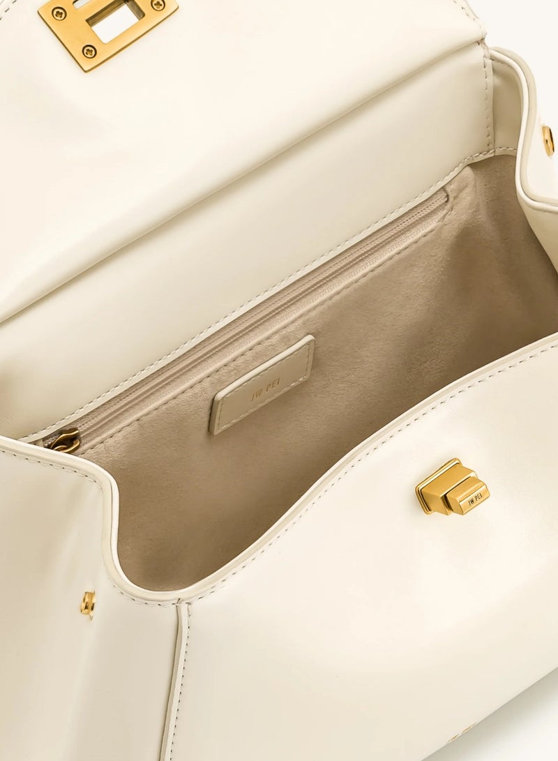 جي دبليو بي النساء New Lucia Tote حقيبة واحدة الكتف حقيبة اليد (أبيض) - Image 4