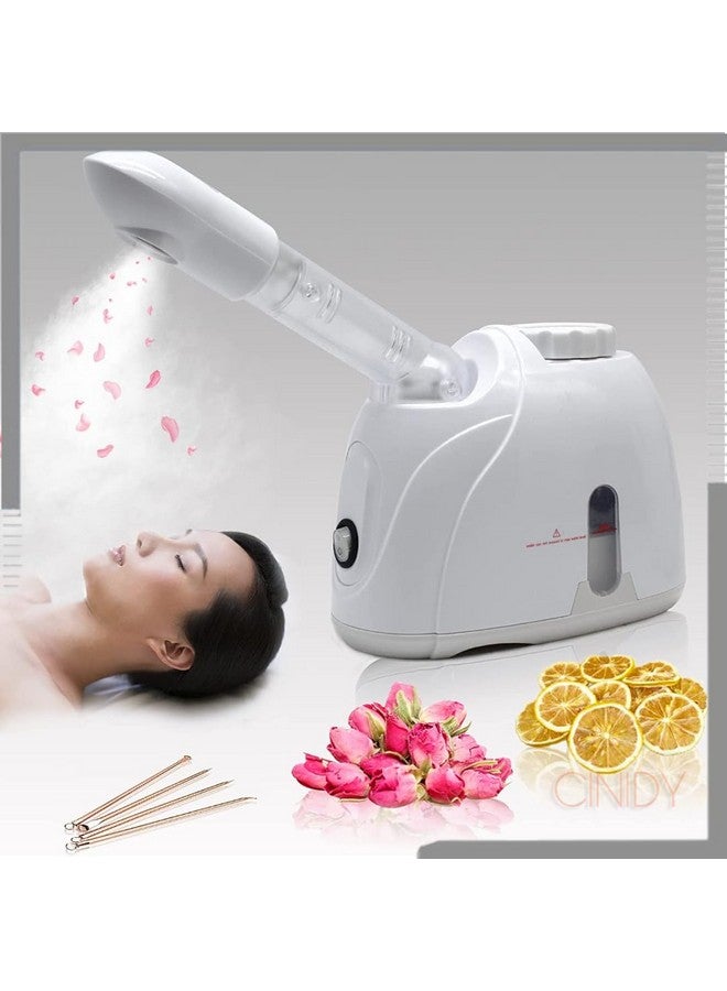 Cinidy 2 in 1 Facial Steamer and Hair Steamer Face Sauna Humidifier Hot Mist Moisturizing for For Cold and Cough Nose Facial SPA Skin Care Salon and home (white colorss) (whiites) - Image 1
