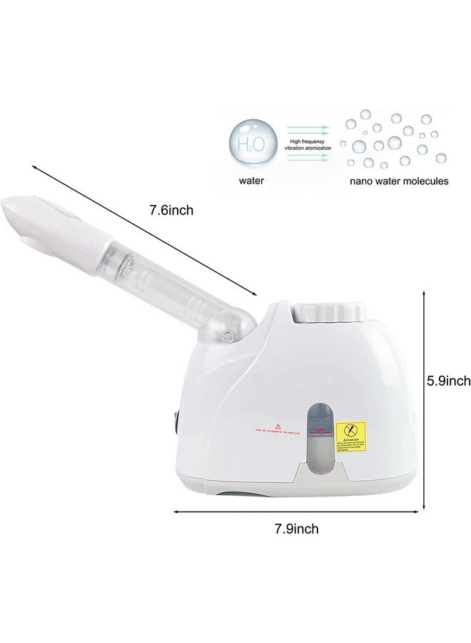 Cinidy 2 in 1 Facial Steamer and Hair Steamer Face Sauna Humidifier Hot Mist Moisturizing for For Cold and Cough Nose Facial SPA Skin Care Salon and home (white colorss) (whiites) - Image 4