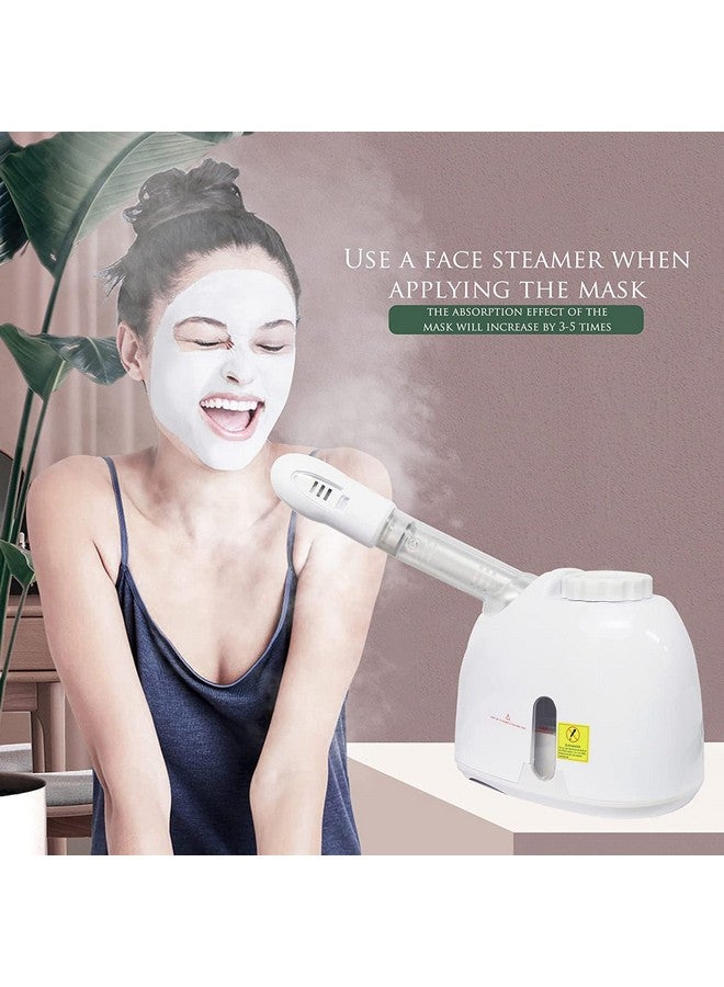 Cinidy 2 in 1 Facial Steamer and Hair Steamer Face Sauna Humidifier Hot Mist Moisturizing for For Cold and Cough Nose Facial SPA Skin Care Salon and home (white colorss) (whiites) - Image 5