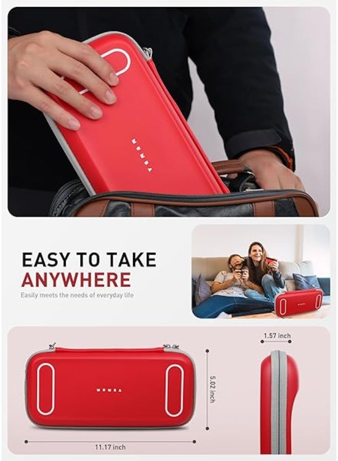Mumba Nintendo Switch 2 Carrying Case 2025 [Mini Edition], Lightweight Portable Travel Bag with 10 Game Card Slots, Shockproof Protective Handbag for Switch 2 Console – Red - Image 3