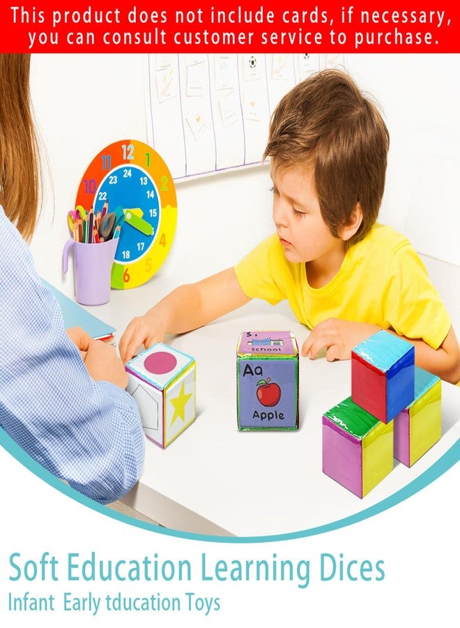 Aouzsta Pocket Dices Education Playing Game Dices Classroom Soft Dices with Clear Pocket Large Teacher Dices Learning Cubes - Image 2