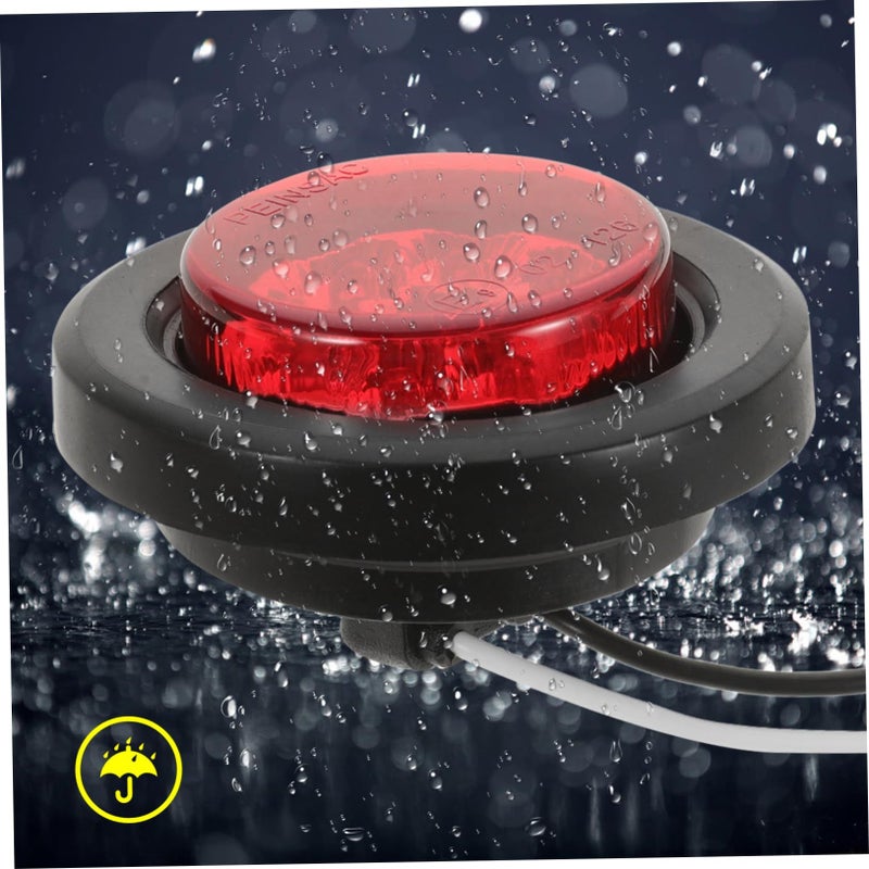 2 قطعة من أضواء LED الخلفية للسيارات سهلة التركيب للشاحنات والمقطورات باللون الأحمر - Image 5