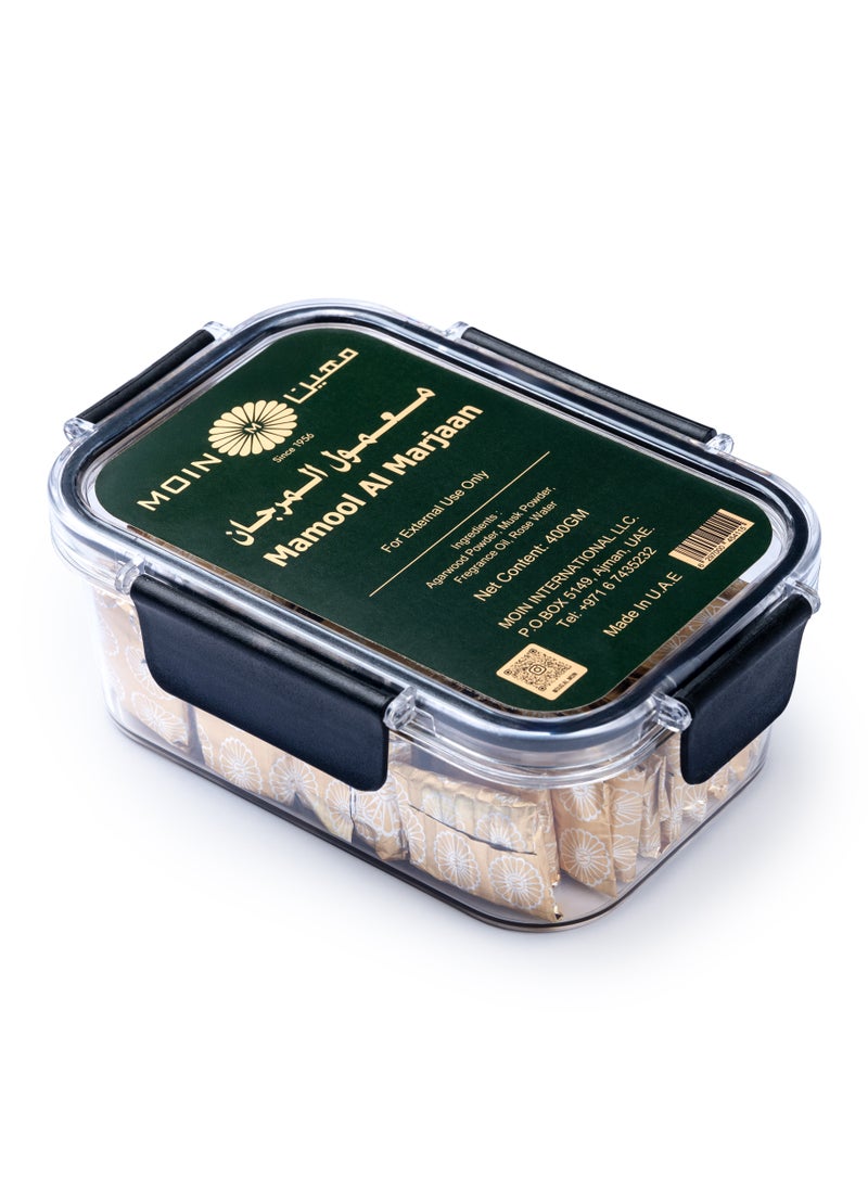 Moin Mamool Marjaan Bakhoor 400g - Premium Oud Powder, Floral & Musk Scent - Long-Lasting Aroma for Home, Majlis, and Special Occasions - Arabic Incense  - Image 2