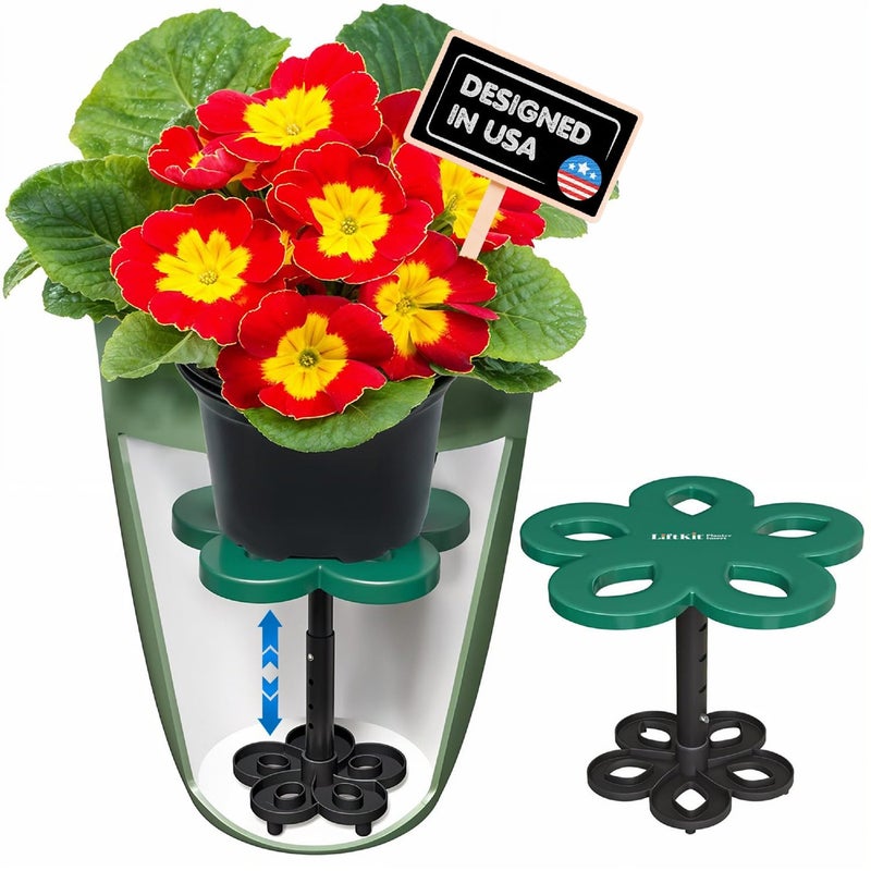 Lift Kit Planter Insert Tall Column Plant Riser Fill Bottom of Tall Flower Pots and Large Plant Containers Indoor and Outdoor 1117 Rise 10 Base 10 Top
