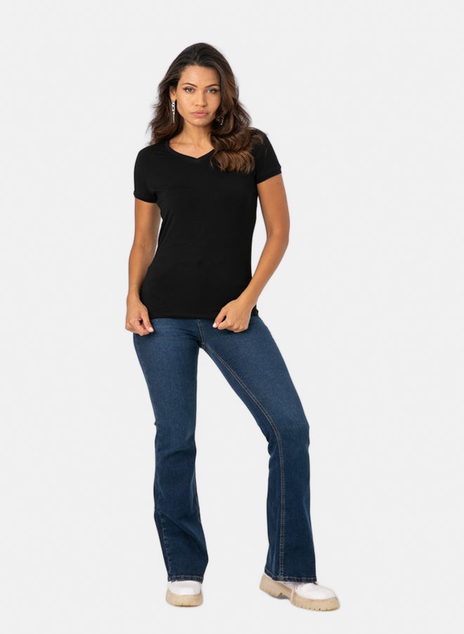 Marco Bergamo V-NECK TOP WITH SHORT SLEEVE - Image 2