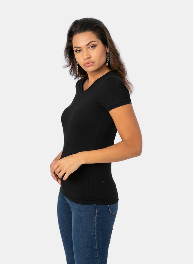 Marco Bergamo V-NECK TOP WITH SHORT SLEEVE - Image 3