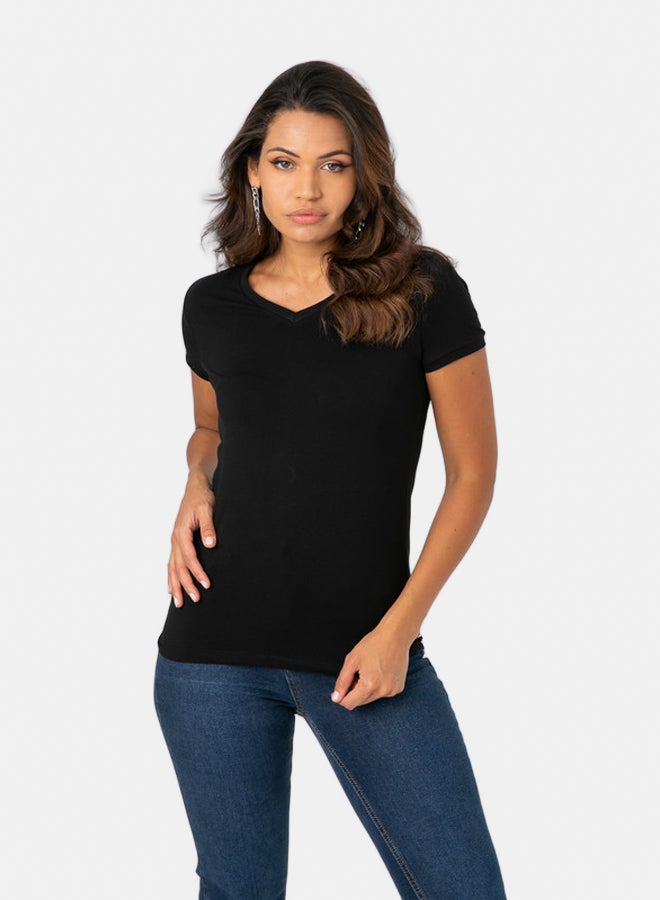 Marco Bergamo V-NECK TOP WITH SHORT SLEEVE - Image 1