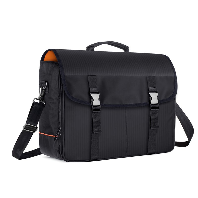 CURMIO Bartender Bag, Travel Bag for Bar Tools Set, Bartender Kits Storage with Padded Compartments for Wine Bottles, for Home Indoor Outdoor Patio Party, Black (Bag ONLY) - Image 1