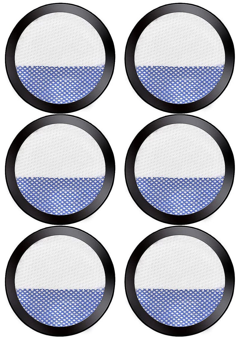 6 Pack Replacement Filters for Eureka RapidClean Pro Cordless Stick Vacuum Cleaner NEC180 NEC185 NEC186 NEC190