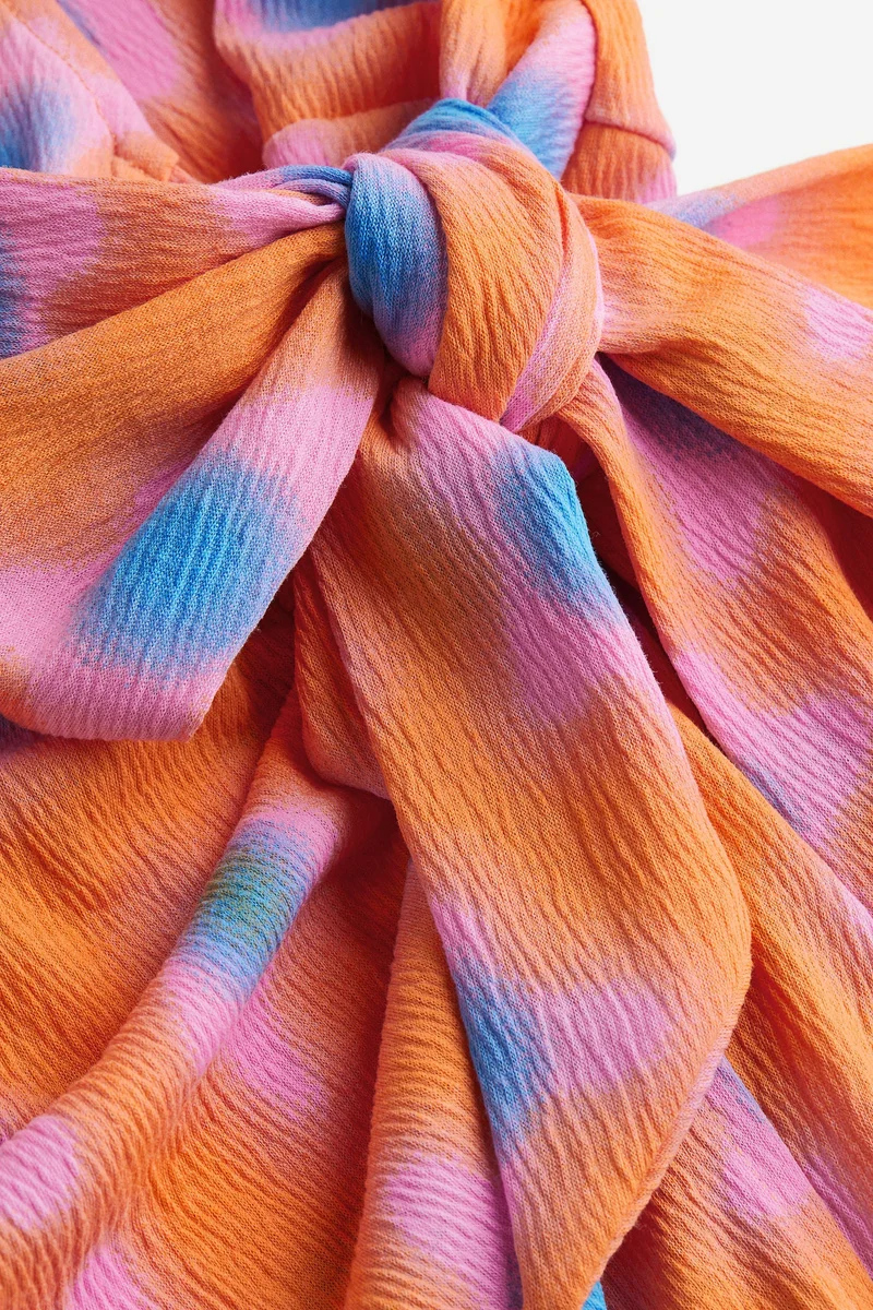 H&M Ballon Sleeve Wrap Detail Dress