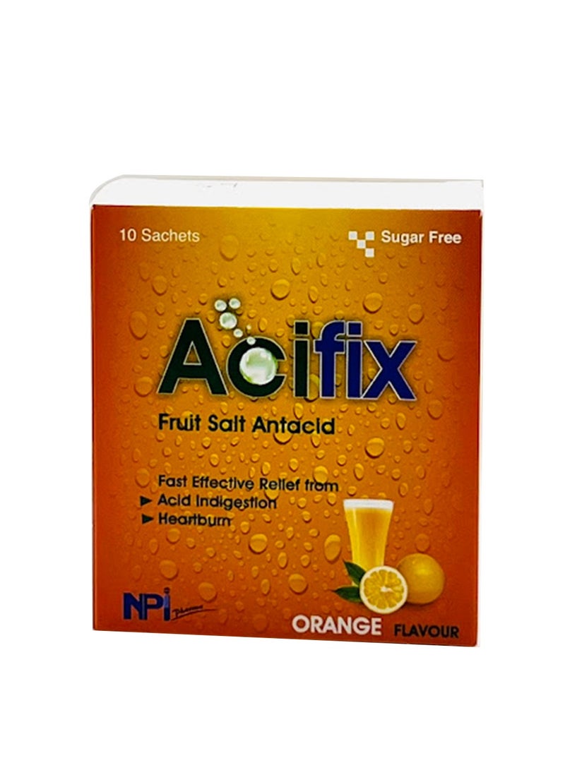 أكياس أسي فيكس بنكهة البرتقال، 5 جرام × 10