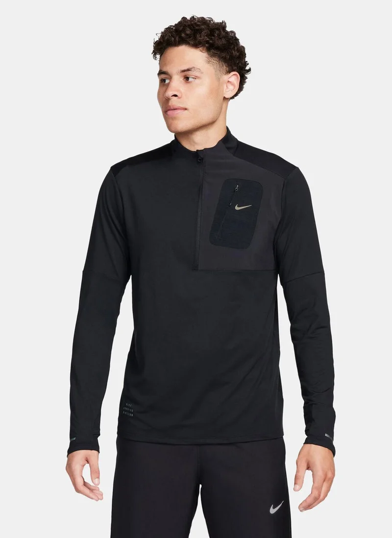 نايكي Men's Running Division Dri-FIT UV 1/2-Zip Top