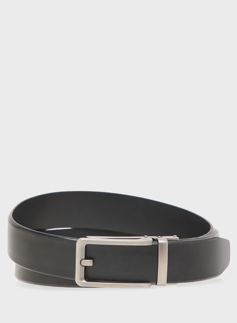 Robert Wood Genuine Leather Resizable Formal Belt