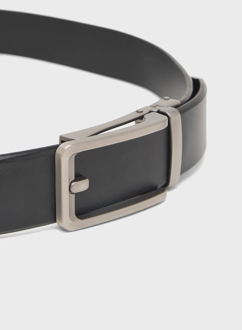 Robert Wood Genuine Leather Resizable Formal Belt