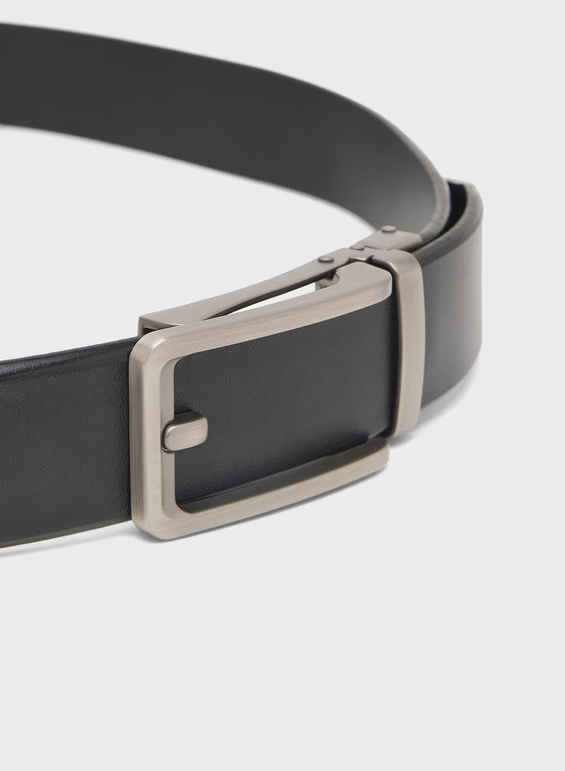 Robert Wood Genuine Leather Resizable Formal Belt - Image 2