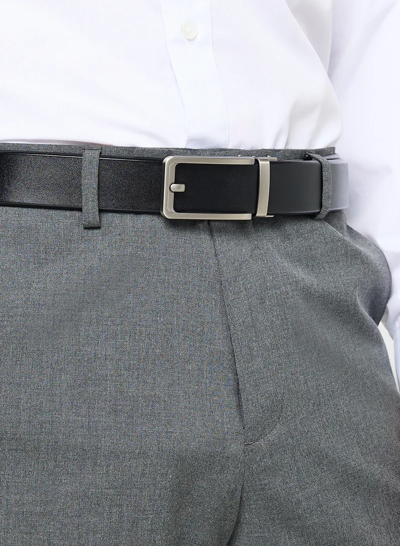 Robert Wood Genuine Leather Resizable Formal Belt