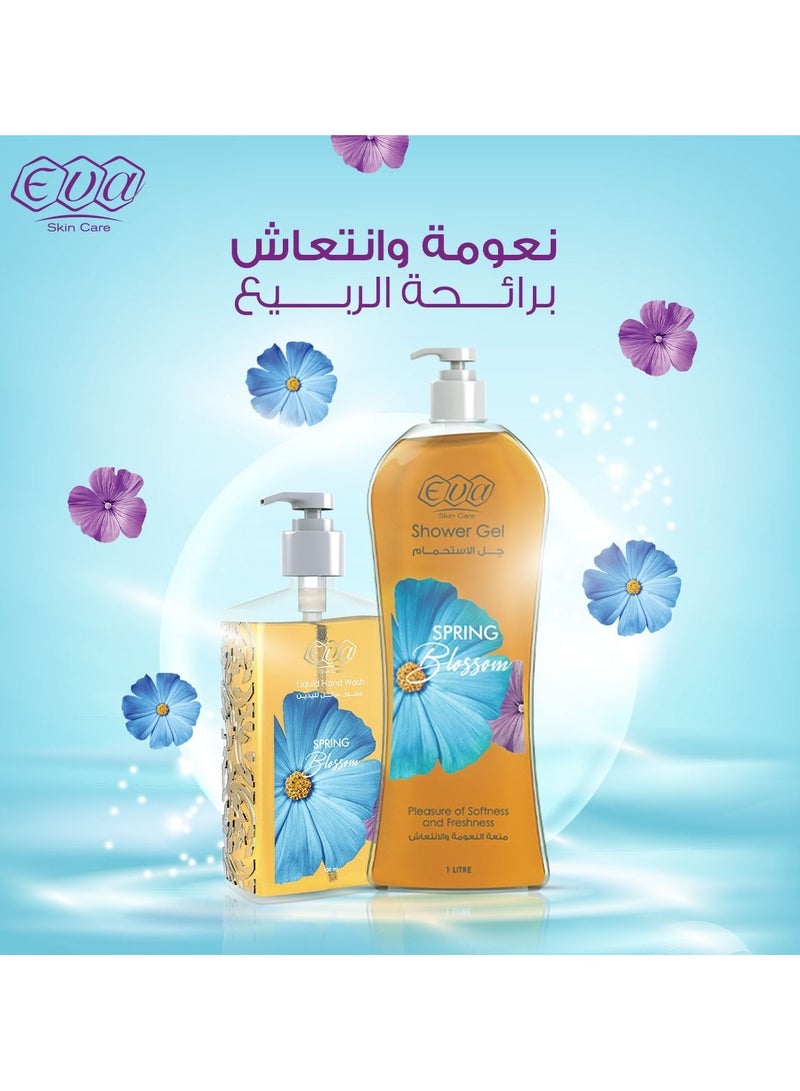 Eva Eva Skin Care Spring Blossom Shower Gel 1L + Lofa Multi-Color - Image 2