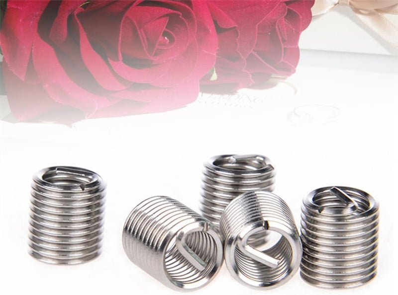 PartyKindom 60pcs Stainless Steel Thread Inserts Repair Kit Durable Helicoil Thread Repair Tool for Automotive Applications Restores Damaged - Image 2