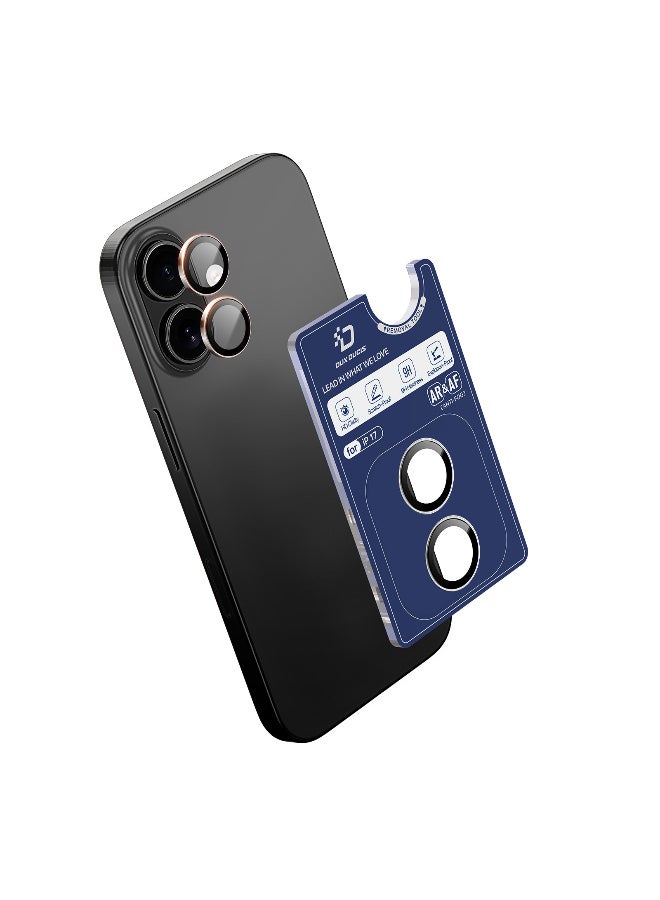 دوكس دوتشيز واقي عدسة كاميرا ايفون 17 من سلسلة دوكس دوتشيز هوك واقي عدسة زجاجي مقوى - اسود - Image 4
