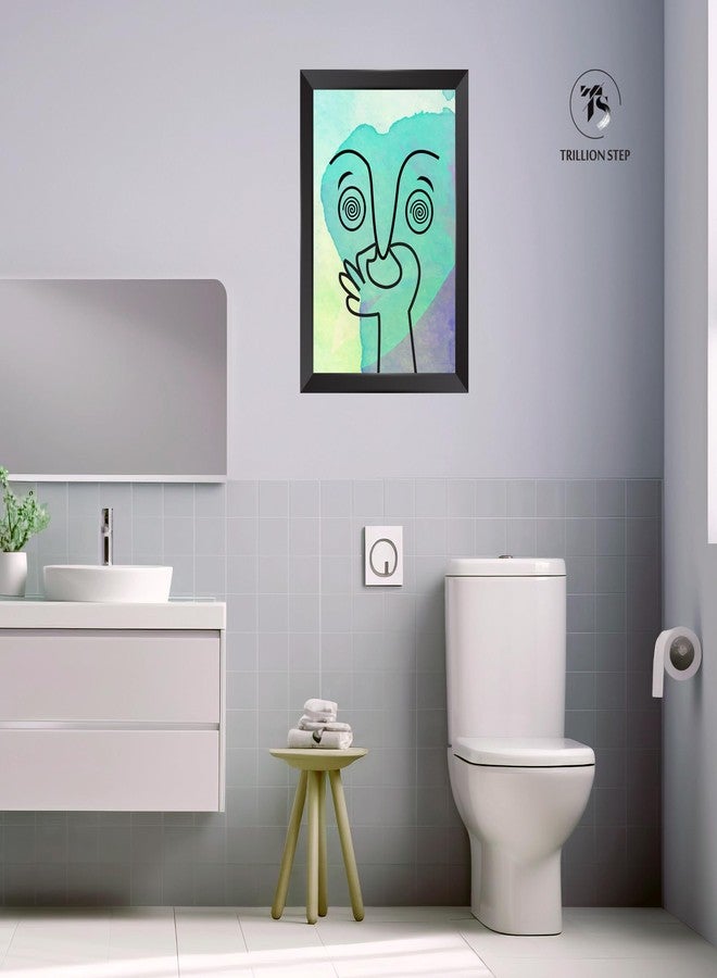 TRILLION STEP Jolly Washroom - Wall Art Framed, Washroom Posters With Frame, Washroom Quotes Framed Posters, Washroom Quotes Frames, Frame for Wall Decoration - (13.6 inch x 10.2 inch) - Image 3