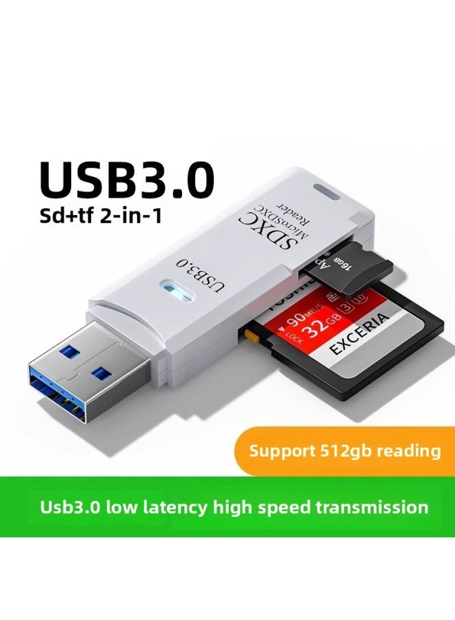 Card Reader Usb3.0 High-speed Multi-function All-in-one Sd Memory Card Tf Converter Typec Computer Card U Disk-Color:Black 2.0 [sd/tf Card Two-in-one] Comes With Otg Adapter-Capacity:Default Item  - Image 2