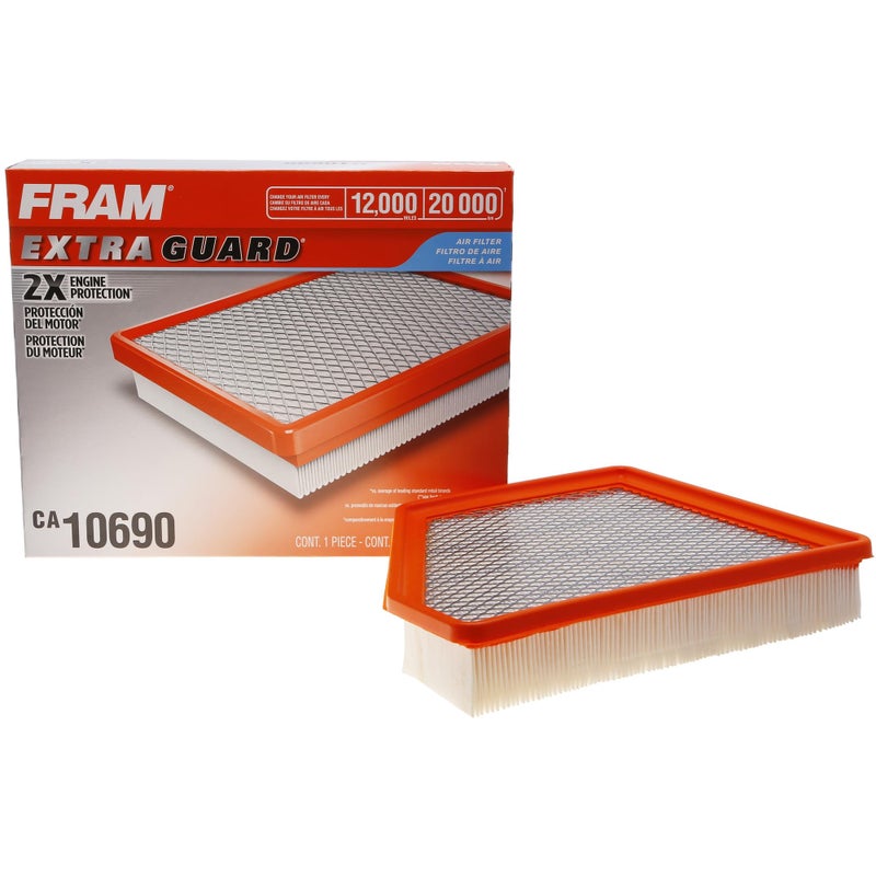 FRAM Extra Guard CA10690 Replacement Engine Air Filter for Select 20102015 Chevrolet Camaro 36L 62L Models Provides Up to 12 Months or 12000 Miles Filter Protection