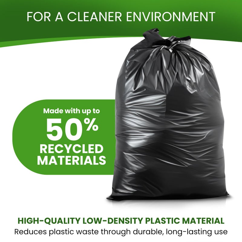 Betta 20-30 Gallon Black Trash Bags, 150 Count Box, (30x36-inch) Commercial Heavy-Duty Garbage Can Liners for 16-20 Gallon Round Cans, 15-23 Gallon Slim and Square Cans - Image 4
