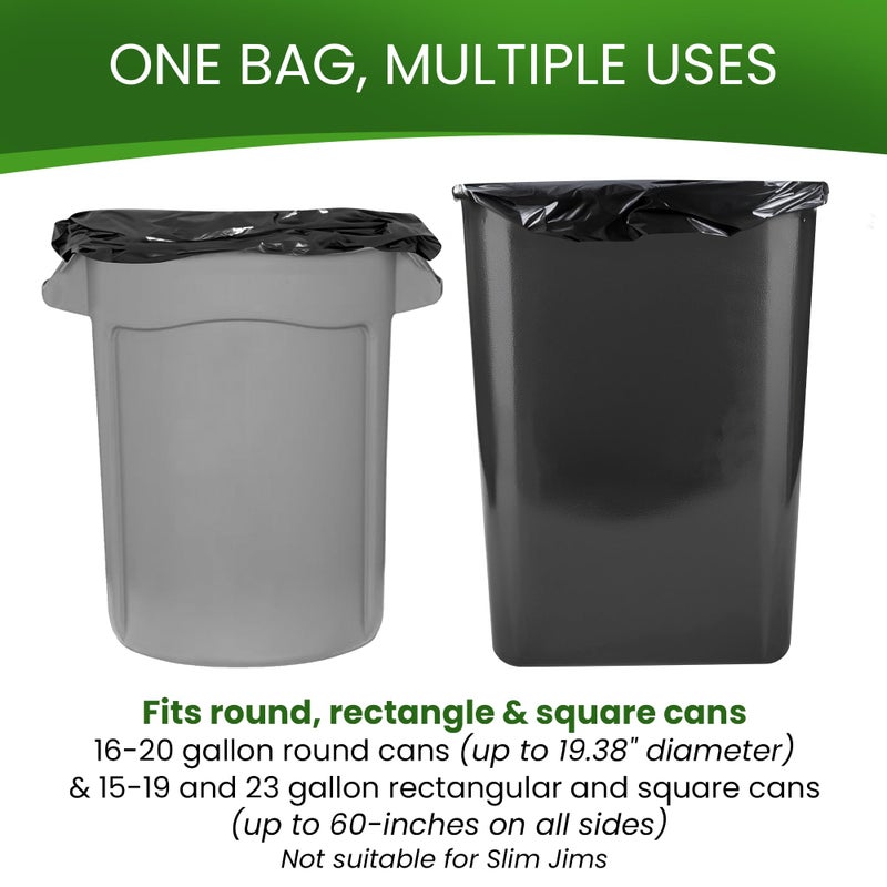 Betta 20-30 Gallon Black Trash Bags, 150 Count Box, (30x36-inch) Commercial Heavy-Duty Garbage Can Liners for 16-20 Gallon Round Cans, 15-23 Gallon Slim and Square Cans - Image 3
