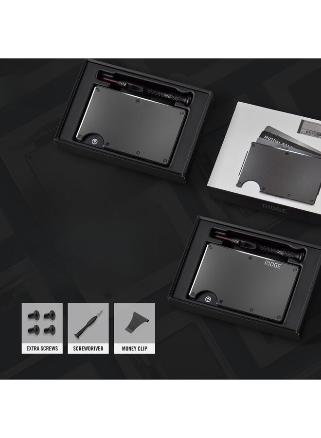 حامل بطاقات، محفظة RFID المثالية للآباء العصريين، محفظة للرجال - رفيعة وأنيقة، ومانعة لـ RFID - محفظة بطاقات ونقود من الألومنيوم (خشب)  - Image 4
