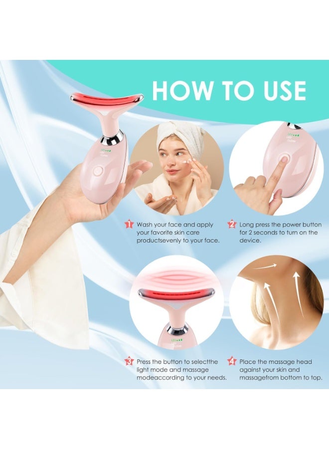 DubaiGallery Portable Neck & Face LED Massager – Red Light Therapy, Heating Lift, Wrinkle Removal & Jawline Shaping Beauty Device - Image 4