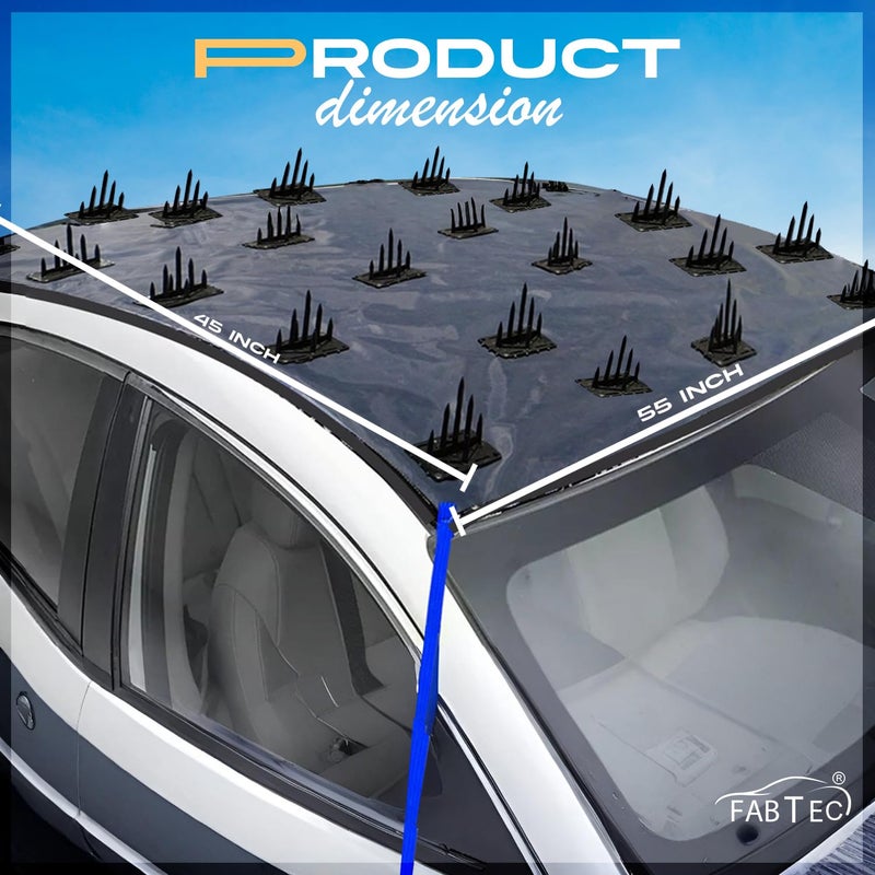 FABTEC غطاء حماية السيارة من الكلاب والحيوانات غطاء جسم السيارة المقاوم للغبار غطاء حماية الكلاب لسطح السيارة مع المسامير متوافق مع جميع السيارات بحجم عالمي 1 قطعة - Image 5