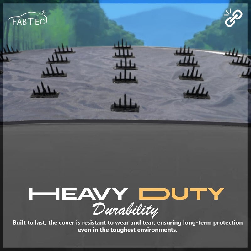 FABTEC غطاء حماية السيارة من الكلاب والحيوانات غطاء جسم السيارة المقاوم للغبار غطاء حماية الكلاب لسطح السيارة مع المسامير متوافق مع جميع السيارات بحجم عالمي 1 قطعة - Image 4