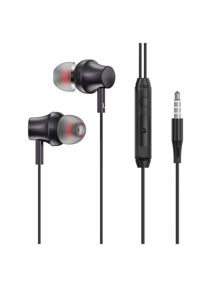 Tingwode SV-22 Metal Pure Sound Earphone With Microphone And Comfortable Wearing For Mobile Phone 1.2 M - Image 1
