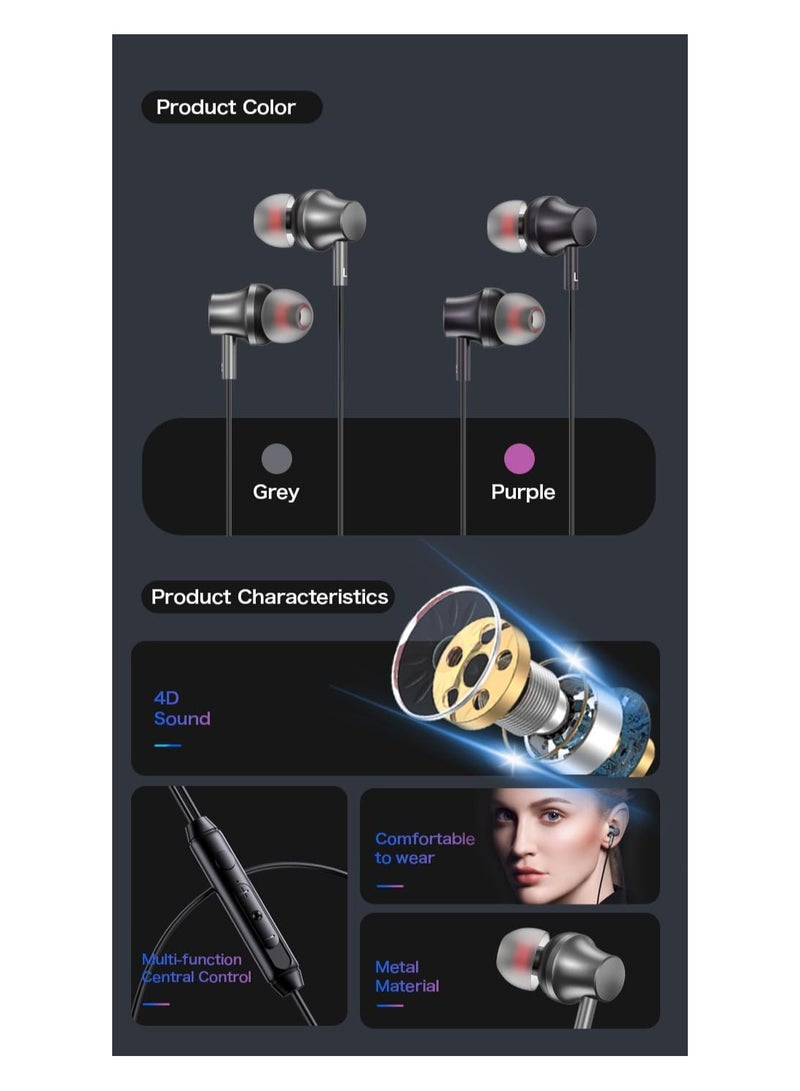 Tingwode SV-22 Metal Pure Sound Earphone With Microphone And Comfortable Wearing For Mobile Phone 1.2 M - Image 3