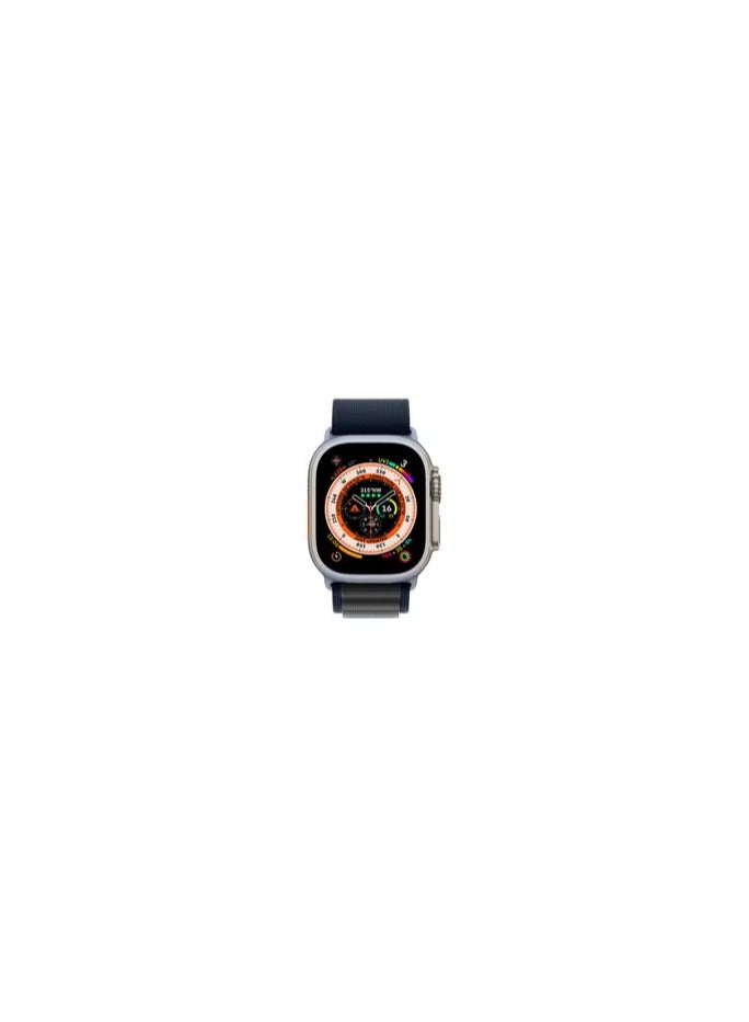 CATANES Watch Ultra Smartwatch with Rugged Titanium Case and Alpine Loop 49mm Fitness Tracker Precision GPS Action Button Extra Long Battery Life with Blue Alpine Loop Band - Image 1