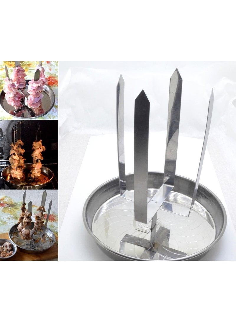 Nar Kalıp Chicken Skewers Apparatus in a Tin in the Oven 