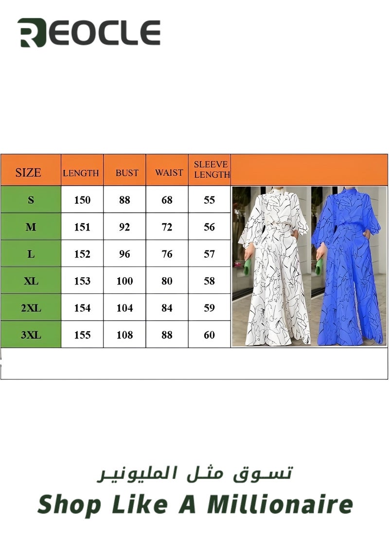 Elegant Jumpsuit Waist-cinching Lace-up Long-sleeved Trousers Printed Jumpsuit Fashionable Printed Design Stand-up Collar Design Waist-cinching Design - pzsku/ZF8BEB2EEC25D5877A02FZ/45/_/1711678594/5f9af0e4-b1fa-46ca-b2b7-2a2f85841fff