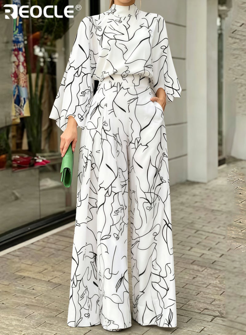 ريوكل بذلة عصرية ذات أرجل واسعة - Image 1
