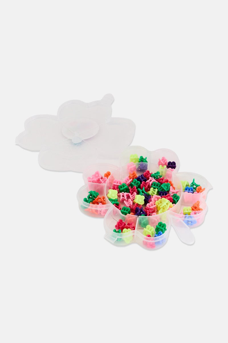 Expressions Kids Girl 80 Pieces Mini Claw Clips, Multicolor - Image 3