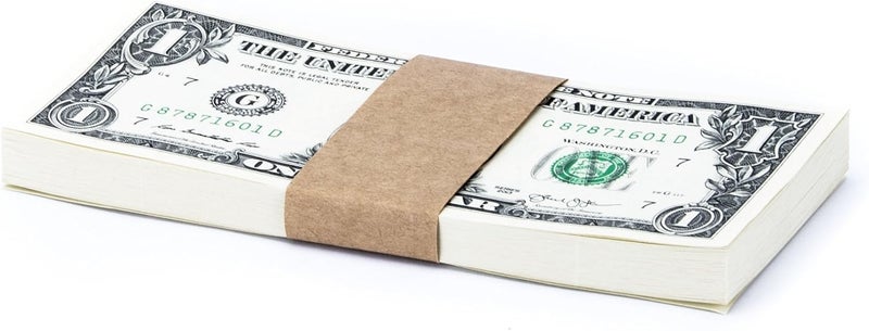 CAROUSELCHECKS Natural Kraft Brown No Denomination Currency Band Bundles (2000 Bands) - Image 1